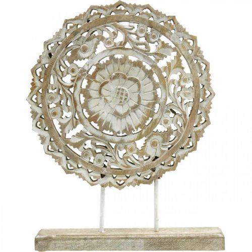 Floristik24 Mandala para colocar, decoração floral em madeira, decoração de mesa, decoração de verão shabby chic nature H39.5cm Ø30cm