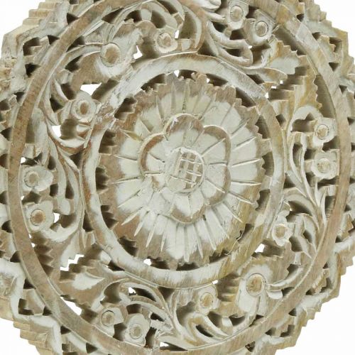 Floristik24 Mandala para colocar, decoração floral em madeira, decoração de mesa, decoração de verão shabby chic nature H39.5cm Ø30cm