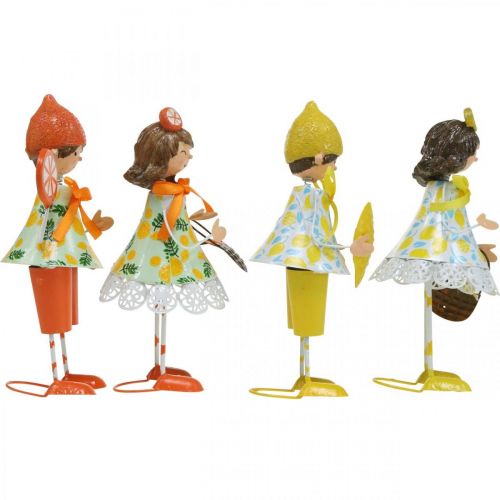 Itens Frutas pequenas, decoração de verão, figuras limões laranjas H17/18cm 4pcs