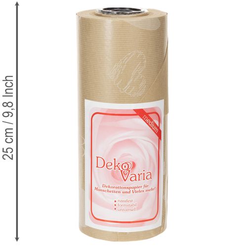 Papel para punho 25cm 100m corações naturais – Papel floral resistente à umidade | Floristik24.pt
