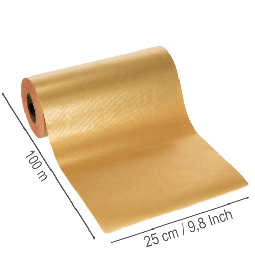 Rolo de papel para punho, dourado/vermelho, 25 cm x 100 m, suprimentos para floricultura | Floristik24.pt