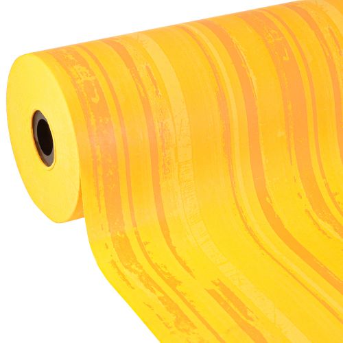 Punho de papel flor de papel amarelo laranja 37,5cm 100m