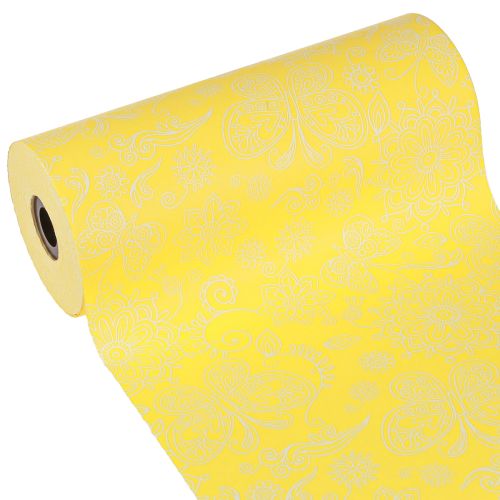 Papel de punho amarelo branco Verão 25cm 100m