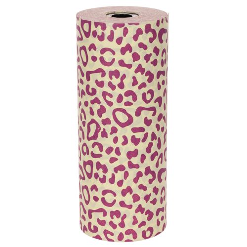 Papel para punho, estampa de leopardo, roxo, 25cm, 100m | Floristik24.pt
