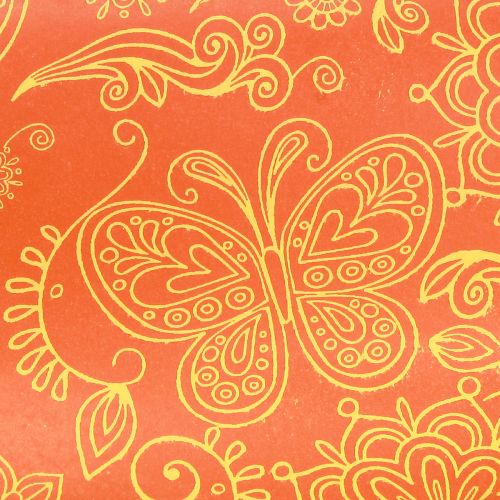 Itens Papel de punho Laranja Amarelo Verão 25cm 100m