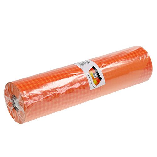 Itens Papel Cuff 37,5cm Laranja Xadrez 100m