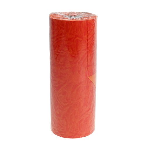 Floristik24 Papel punho laranja-vermelho 25cm 100m