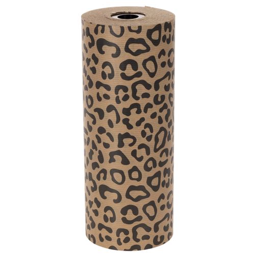 Papel para punho, estampa de leopardo, rolo de 25cm x 100m, ideal para embrulho de presentes. | Floristik24.pt