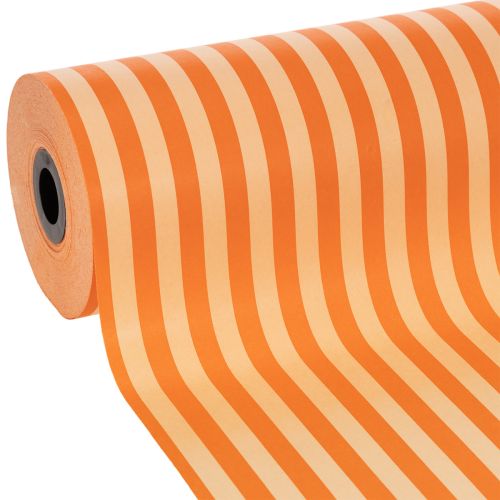 Rolo de papel para punho, listrado laranja, 25 cm x 100 m