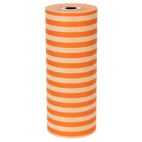 Rolo de papel para punho, listrado laranja, 25 cm x 100 m | Floristik24.pt