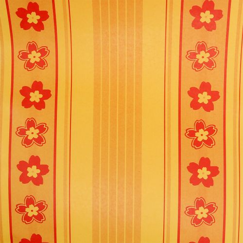 Itens Cuff papel padrão floral 37,5cm 100m amarelo, vermelho