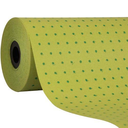 Floristik24 Cuff papel lenço de papel musgo verde pontos 25cm 100m