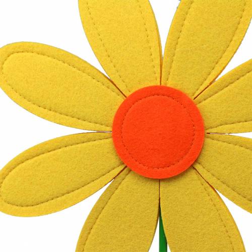 Floristik24 Flor gigante de feltro verde, amarelo, laranja Ø40cm H93cm decoração de vitrine