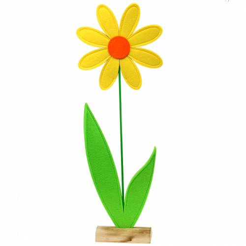 Floristik24 Flor gigante de feltro verde, amarelo, laranja Ø40cm H93cm decoração de vitrine