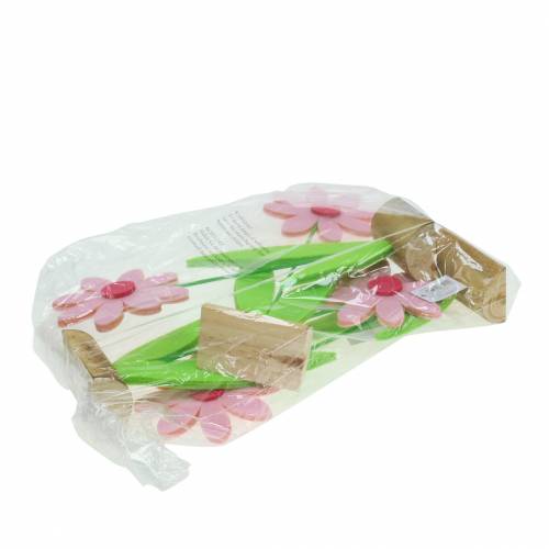 Floristik24 Flor de feltro rosa 27 cm 4 unidades