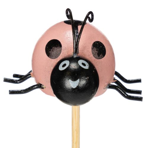 Itens Conjunto de 16 figuras decorativas de joaninhas para vasos e arranjos florais de primavera, 32 cm de altura.