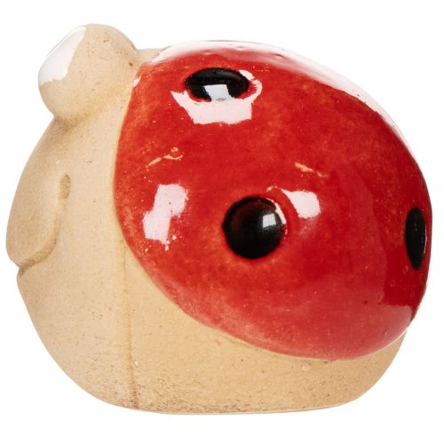 Itens Conjunto de 3 figuras decorativas de joaninha em cerâmica, 7 cm, para enfeitar jardins e peitoris de janelas.