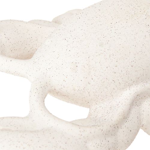 Itens Decoração Marítima Figura Cerâmica Lagosta Branca 26,5×13×5cm