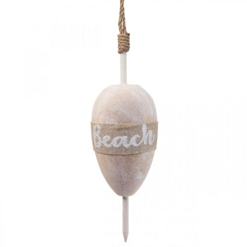 Floristik24 Bóia decoração marítima, bóia decorativa suspensa “Praia” 27×8,5cm