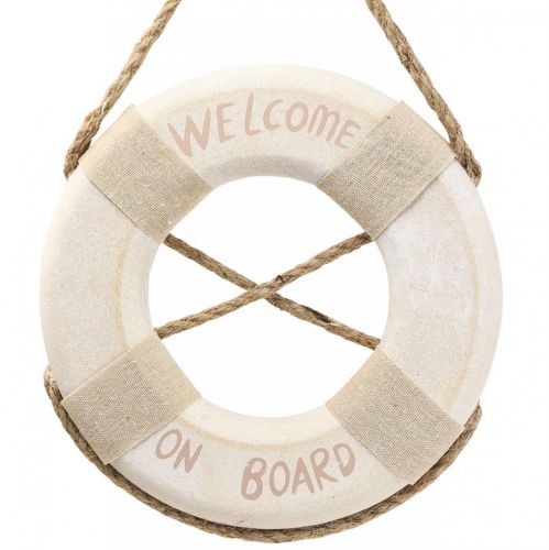 Floristik24 Maritime Deco Lifebuoy Deco &quot;Welcome on Board&quot; Ø22cm