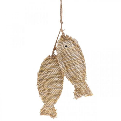 Pingente de decoração marítima pendurado peixe deco para pendurar H32cm