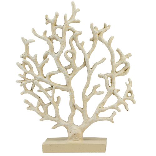 Floristik24 Decoração de mesa marítima coral bege decorativo coral poliresina Alt.20cm