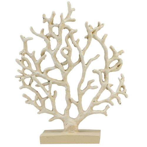 Decoração de mesa marítima coral bege decorativo coral poliresina Alt.20cm