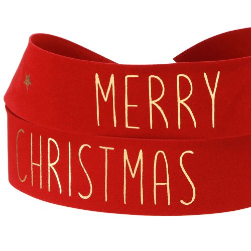 Itens Fita decorativa de Feliz Natal ouro vermelho W40mm L5m