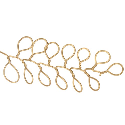 Itens Guirlanda de flores de metal, arame para coroa de flores, decoração de verão, decoração de parede, dourada, 110 cm