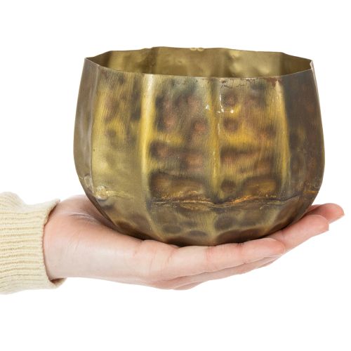 Vaso decorativo de metal, latão, Ø22/18/14cm, conjunto de 3 | Floristik24.pt