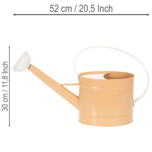 Regador decorativo de metal, estilo vintage, marrom claro, 52,5 cm - vaso para decoração de mesa e decoração de verão. | Floristik24.pt