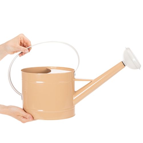 Regador decorativo de metal, estilo vintage, marrom claro, 52,5 cm - vaso para decoração de mesa e decoração de verão. | Floristik24.pt