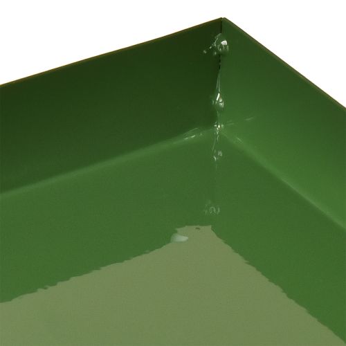 Itens Bandeja decorativa de metal bandeja retangular de metal verde 30×15cm