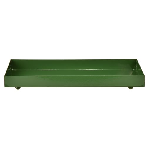 Itens Bandeja decorativa de metal bandeja retangular de metal verde 30×15cm