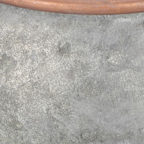 Regador decorativo de metal, estilo campestre vintage, decoração de jardim, para plantio, cobre prateado, C41cm Ø26cm A30cm | Floristik24.pt