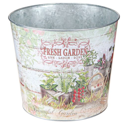 Itens Vaso de metal para plantas Fresh Garden Colorido Vintage H18cm