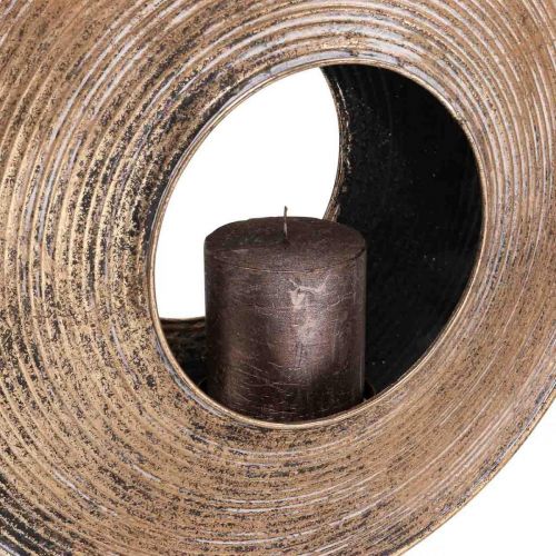 Floristik24 Castiçal Metal Deco Vintage Deco Bronze Cor Ø35,5cm