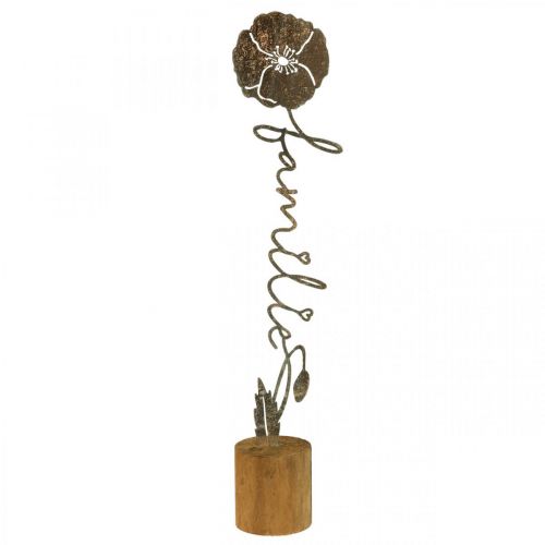 Floristik24 Suporte de madeira metal déco com letras &quot;Família&quot; Alt. 40cm