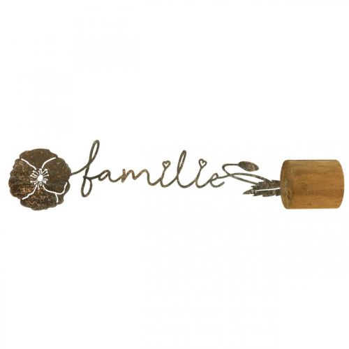 Floristik24 Suporte de madeira metal déco com letras &quot;Família&quot; Alt. 40cm