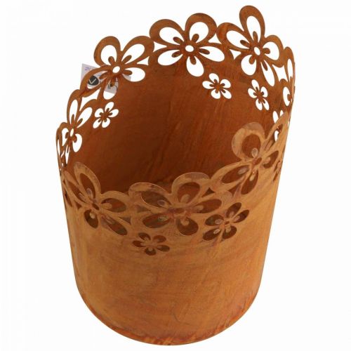 Lanterna de ferrugem decorativa em metal pote de metal Ø16cm A23cm
