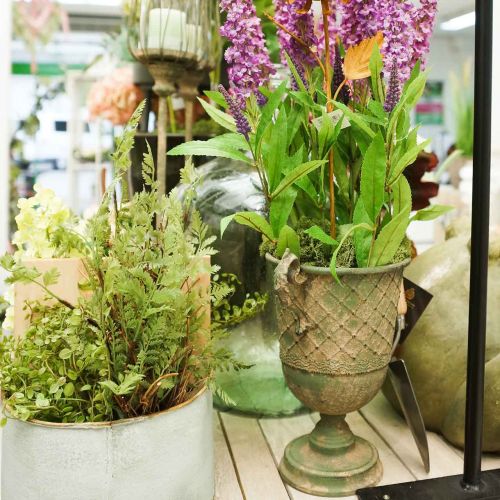 Floristik24 Taça de metal para plantar, taça com alças, plantador Ø25cm Alt.43cm