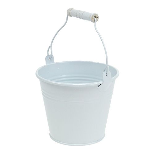 Itens Balde de metal branco Ø12cm Alt.10cm 8 unidades