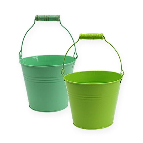 Floristik24 Bunda decorativa verde balde. Ø12cm Alt.10cm 8pcs.