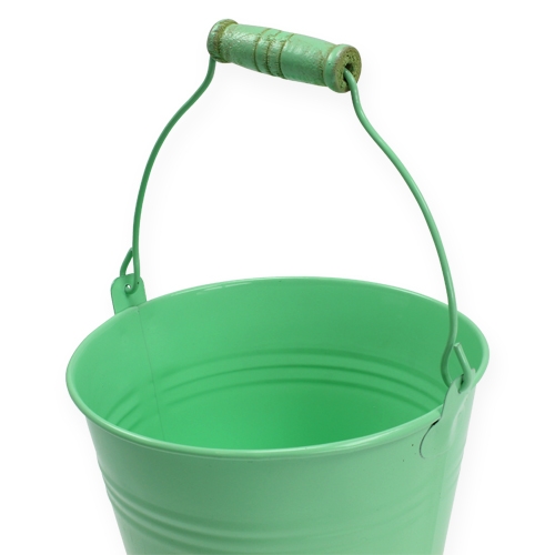 Floristik24 Bunda decorativa verde balde. Ø12cm Alt.10cm 8pcs.