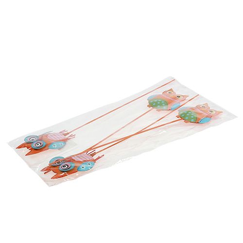 Floristik24 Coruja de metal 7cm no tipo de arame. 4 PCS