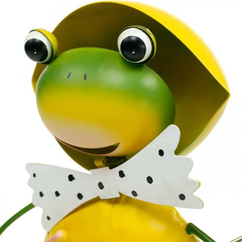 Floristik24 Figura decorativa de sapo decoração de jardim sapo de chuva metal H35cm