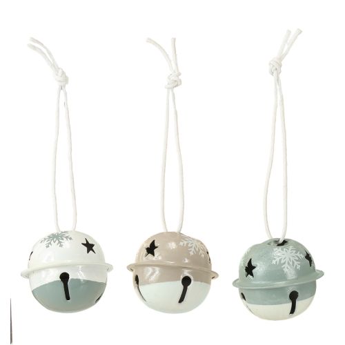 Itens Sinos de metal Sinos de Natal Menta Bege Ø3cm 16 unidades