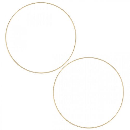 Anel de metal decoração anel Scandi anel deco loop dourado Ø25cm 4uds