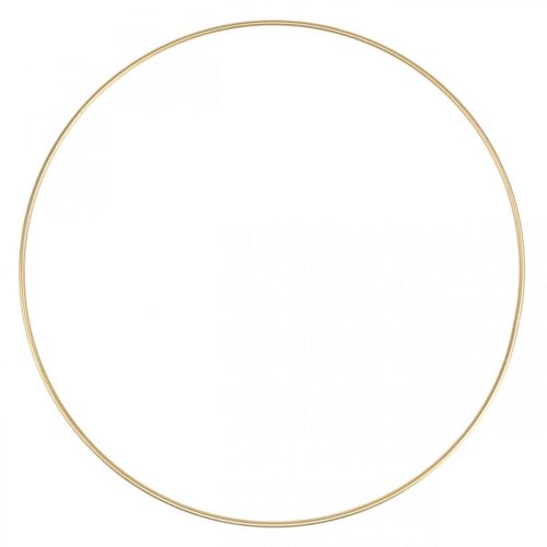 Floristik24 Anel de metal decoração anel Scandi anel deco loop dourado Ø25cm 4uds