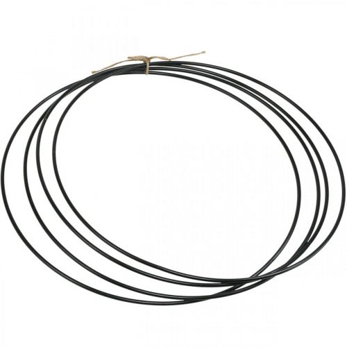 Itens Anel de metal Anel decorativo Anel escandinavo Anel decorativo Laço preto Ø40cm 4 peças